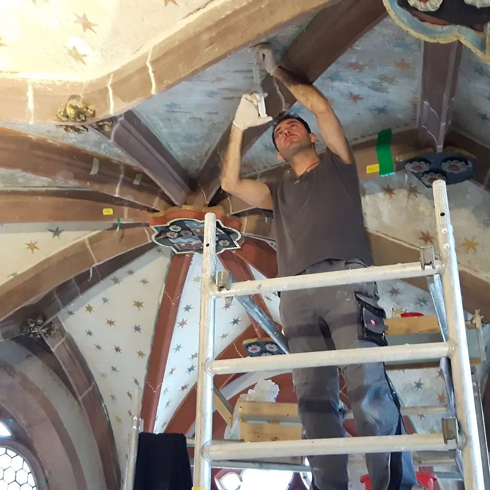 Restaurierung einer Gewölbemalerei