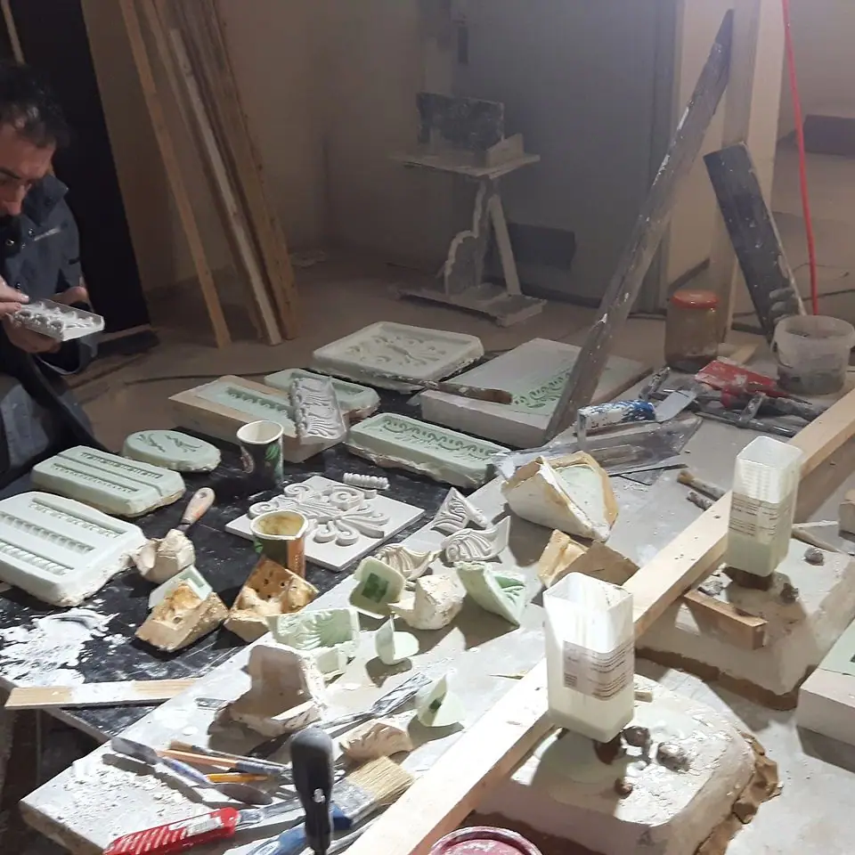 Werkstatt mit Silikonformen